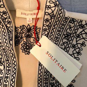 SOLITAIRE Faux Suede Embroidered Jacket